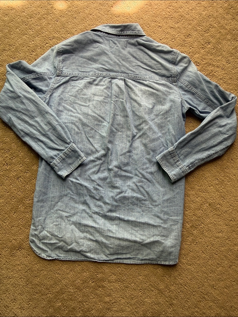 Madewell Light Blue Chambray classic ex boyfriend Button-Down Shirt,small - Picture 6 of 6
